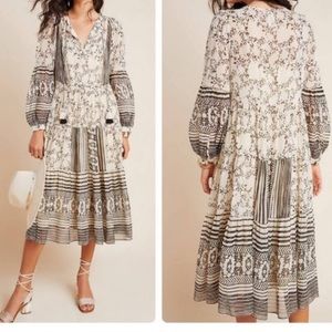 Anthropologie Tallulah Tiered Maxi Dress